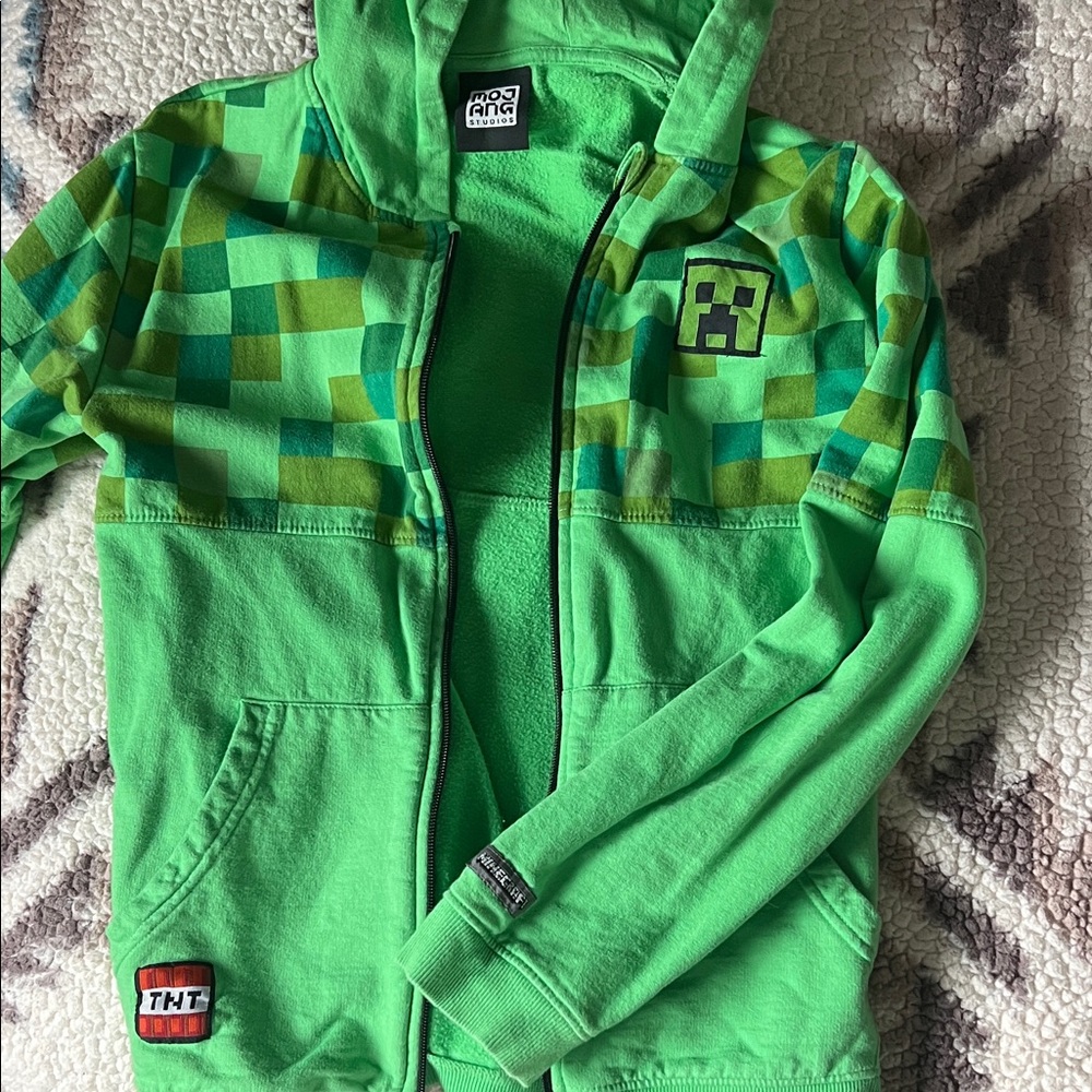 Creeper Green Kids Hoodie